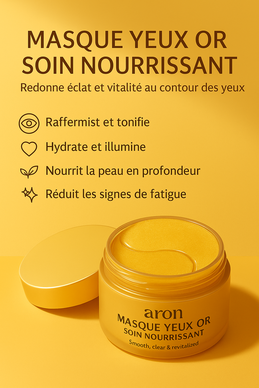 ARON Gold Eye Mask — Éclat et regard reposé