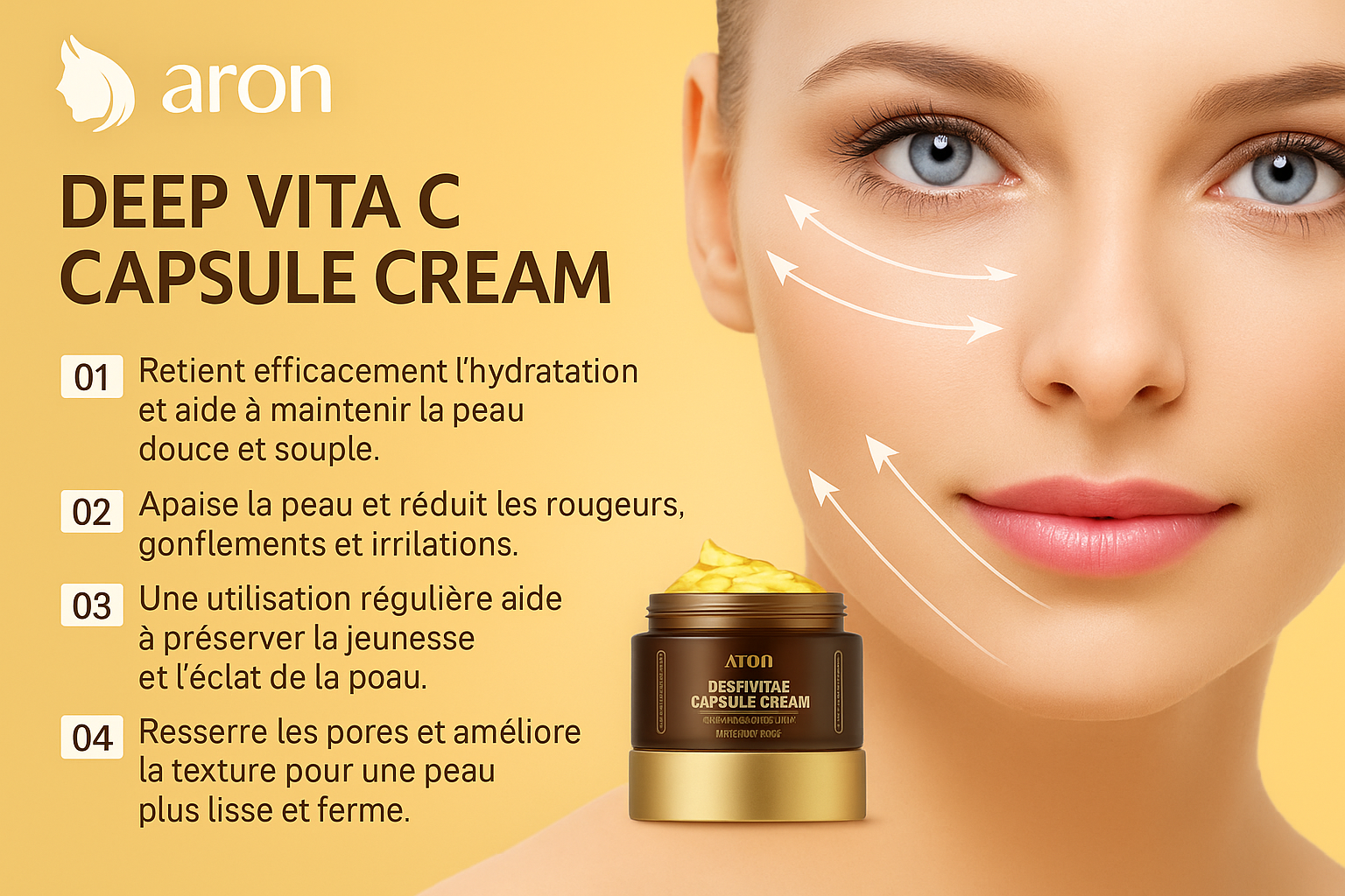 Aron Deep Vita C Capsule Cream – Éclat & Hydratation Intense